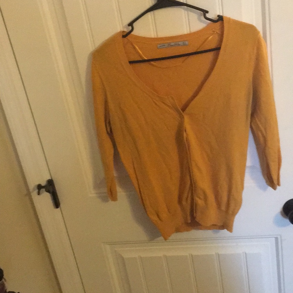 Mustard color cardigan